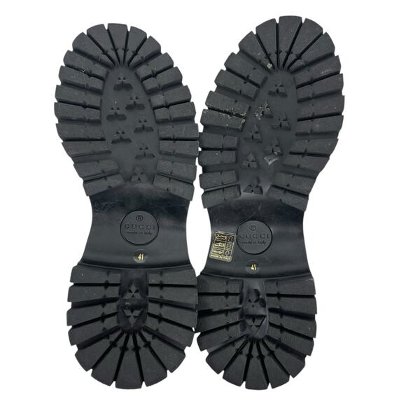 Gucci Cordovan Horsebit Open Toe Platform Slide Sandal Dusty White Size 41 - Picture 8 of 14